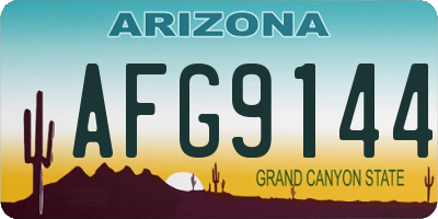 AZ license plate AFG9144