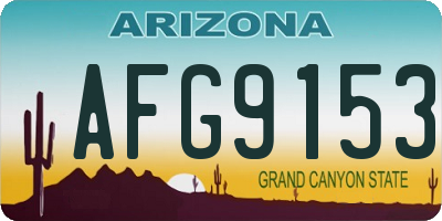 AZ license plate AFG9153