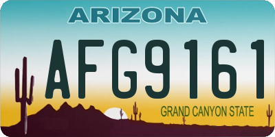 AZ license plate AFG9161