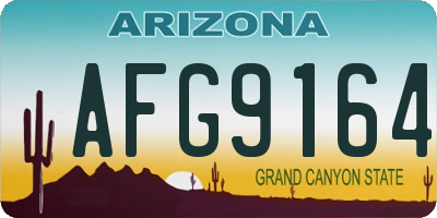AZ license plate AFG9164