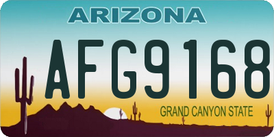 AZ license plate AFG9168