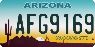 AZ license plate AFG9169