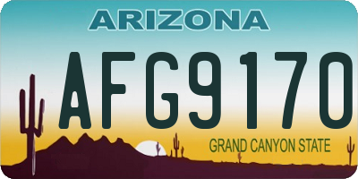 AZ license plate AFG9170