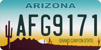 AZ license plate AFG9171