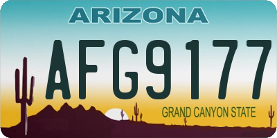AZ license plate AFG9177