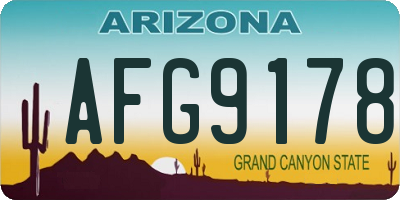 AZ license plate AFG9178
