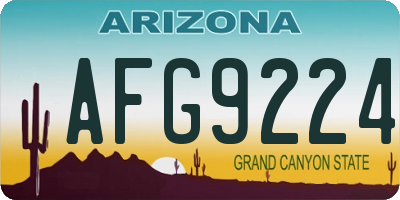 AZ license plate AFG9224