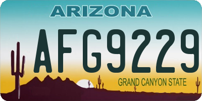 AZ license plate AFG9229