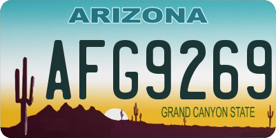 AZ license plate AFG9269