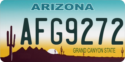 AZ license plate AFG9272
