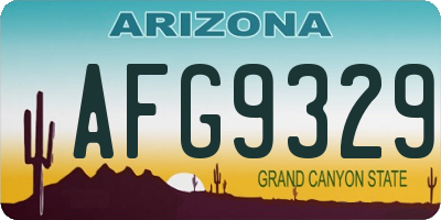 AZ license plate AFG9329