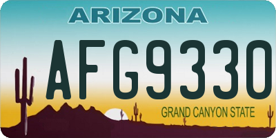 AZ license plate AFG9330
