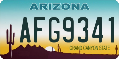 AZ license plate AFG9341