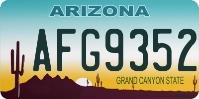 AZ license plate AFG9352