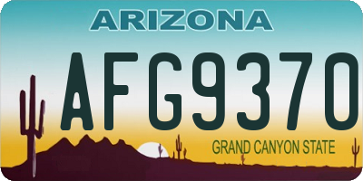AZ license plate AFG9370