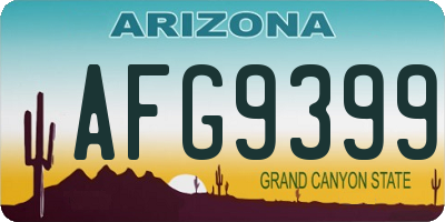 AZ license plate AFG9399