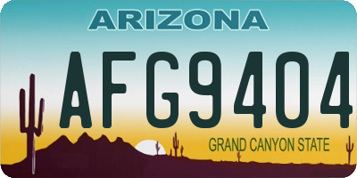 AZ license plate AFG9404
