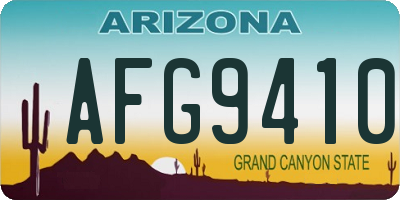 AZ license plate AFG9410