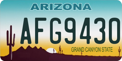 AZ license plate AFG9430