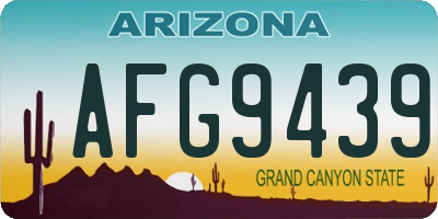 AZ license plate AFG9439