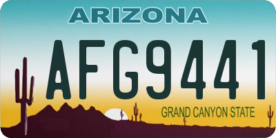 AZ license plate AFG9441