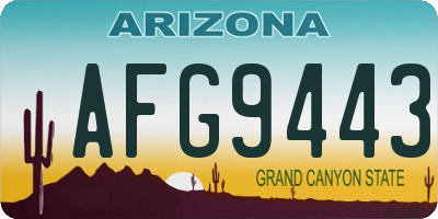 AZ license plate AFG9443