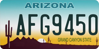 AZ license plate AFG9450