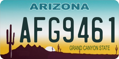 AZ license plate AFG9461