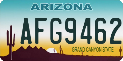 AZ license plate AFG9462