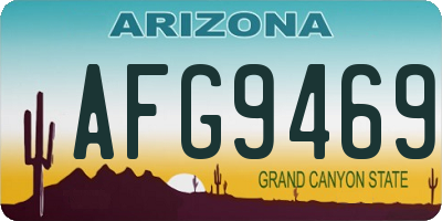 AZ license plate AFG9469