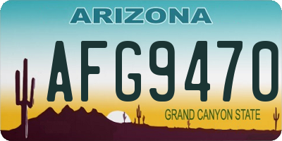 AZ license plate AFG9470
