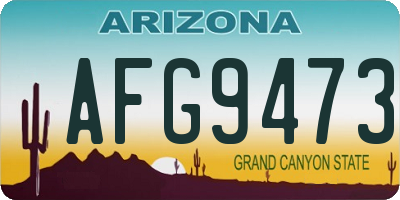 AZ license plate AFG9473