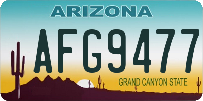 AZ license plate AFG9477