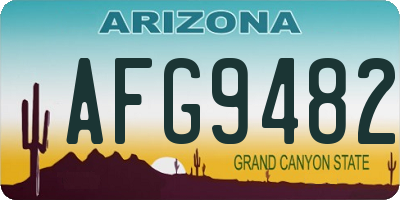 AZ license plate AFG9482
