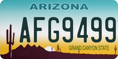 AZ license plate AFG9499