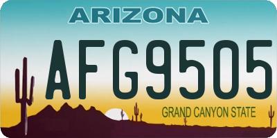 AZ license plate AFG9505