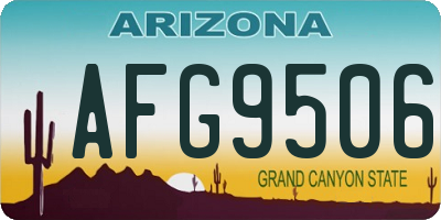 AZ license plate AFG9506