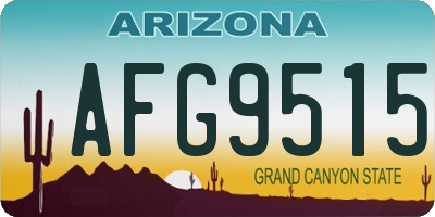 AZ license plate AFG9515