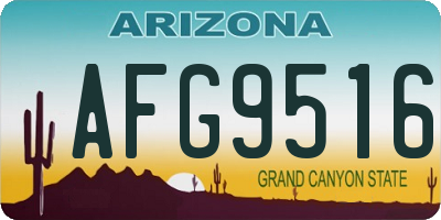 AZ license plate AFG9516