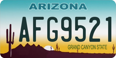 AZ license plate AFG9521