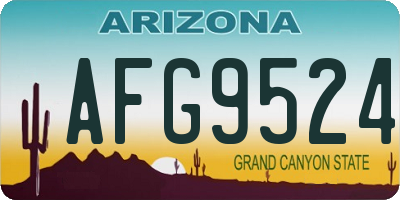 AZ license plate AFG9524