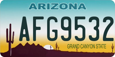 AZ license plate AFG9532