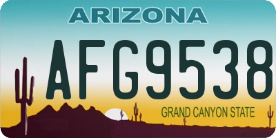 AZ license plate AFG9538