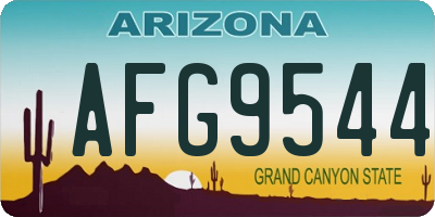 AZ license plate AFG9544