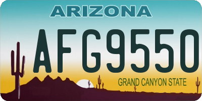 AZ license plate AFG9550