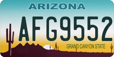 AZ license plate AFG9552