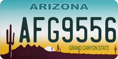 AZ license plate AFG9556