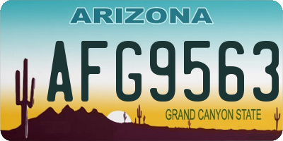 AZ license plate AFG9563