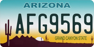 AZ license plate AFG9569