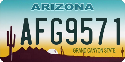 AZ license plate AFG9571